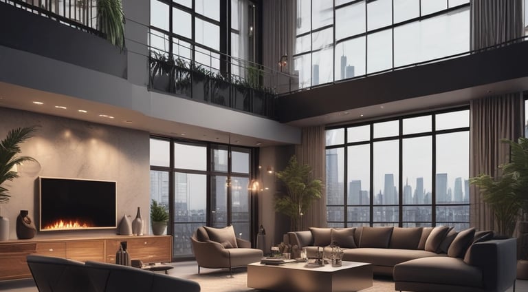 Bright living room with modern inventory