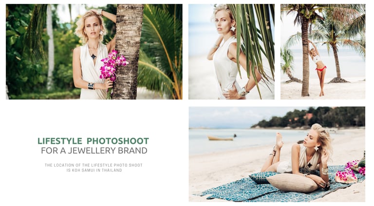 lifestyle photoshoot and SM content for a jewellery brand