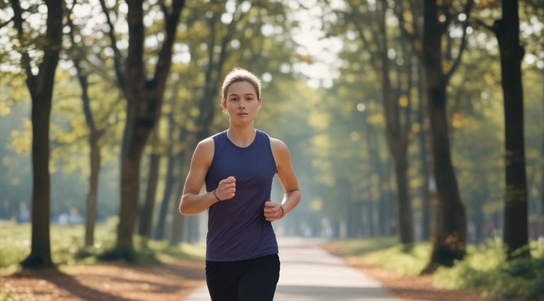 A cyclist wearing a brown and blue racing suit is bent over in a focused pose, positioned on a stationary bicycle surrounded by towels. The setting appears to be a team area, indicated by branding visible on the vehicle behind him. The scene conveys a sense of preparation and concentration common in competitive sports events.