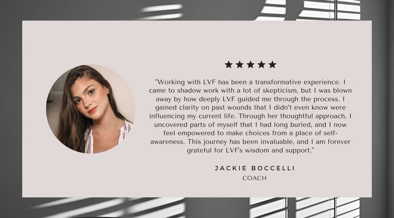 A testimonial for the book and/or coaching service by LVF at LVFLVX.com by client.