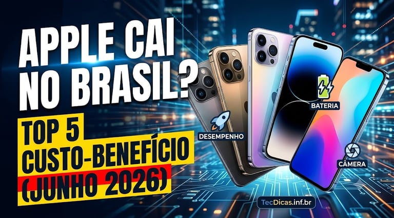 Apple em Queda? Os 5 Celulares Custo-Benefício que Dominam o Brasil