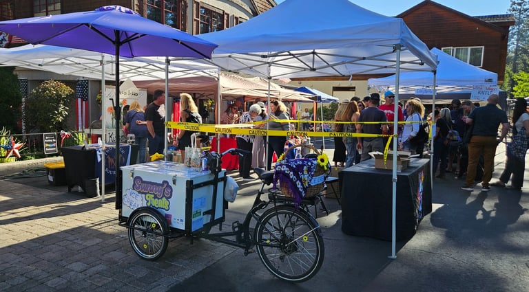 Sunny's Treats E-Tricycle at a fund raiser.