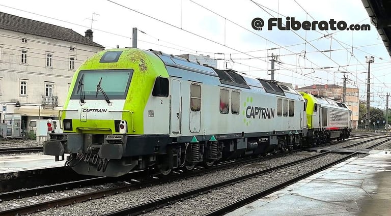 Primeira locomotiva BITRAC Série 601 da CAPTRAIN em Portugal