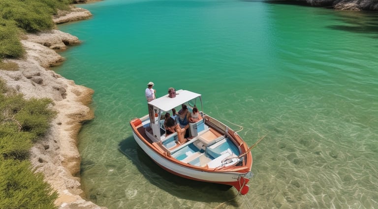 A vibrant street scene in Santo Domingo with colorful colonial buildings and lively local markets.