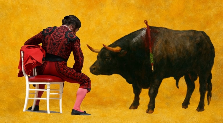 Camiseta Morantista Nîmes 2010 con la imagen del torero sentado frente al toro.