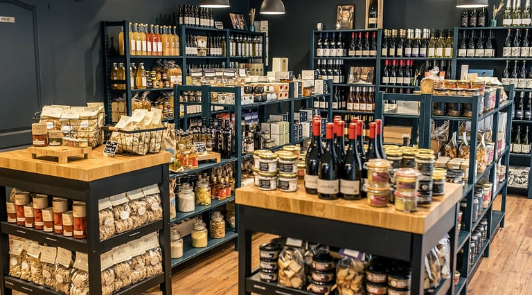 a store with shelves and shelves filled with various types of goods