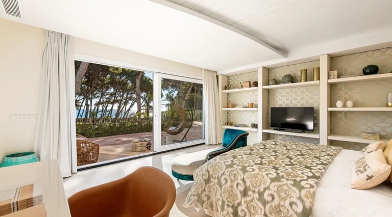 Bedroom at Villa El Rincon with sea views