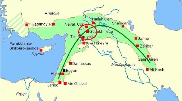 Cites of the Fertile Crescent Including Gobleki Tepe