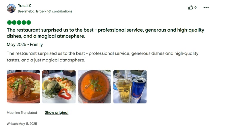 a twitter account showing a photo of a restaurant