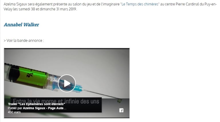 article zoomdici sortie livre azelma sigaux les éphémères sont éternels partie 4