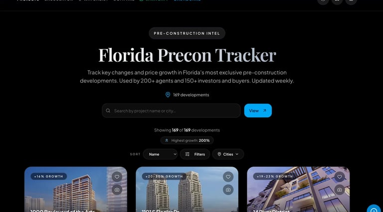 WebPro247 - Florida Precon Tracker