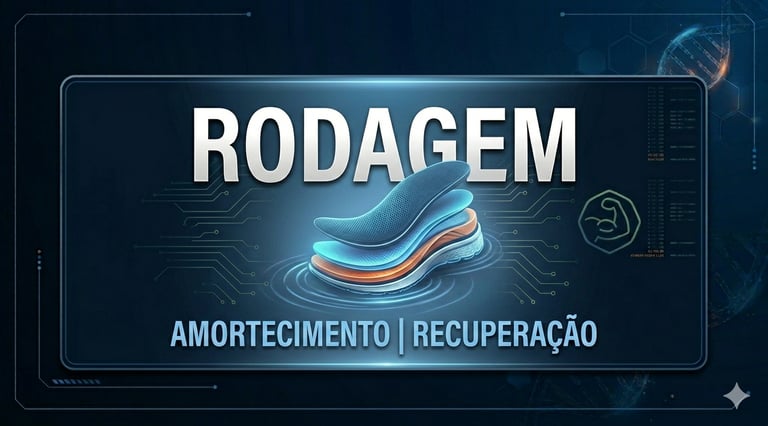 Tênis de rodagem com amortecimento técnico e recuperação. Estilo Vida Performance.