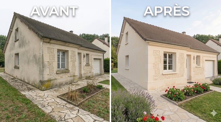 Nettoyage professionnel de façade et extérieur  - Ormesson-sur-Marne