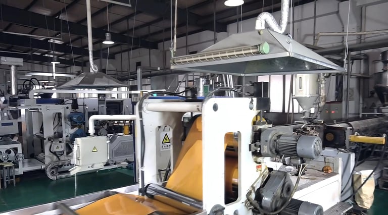 Factory production equipment, demonstrating advanced manufacturing technology
