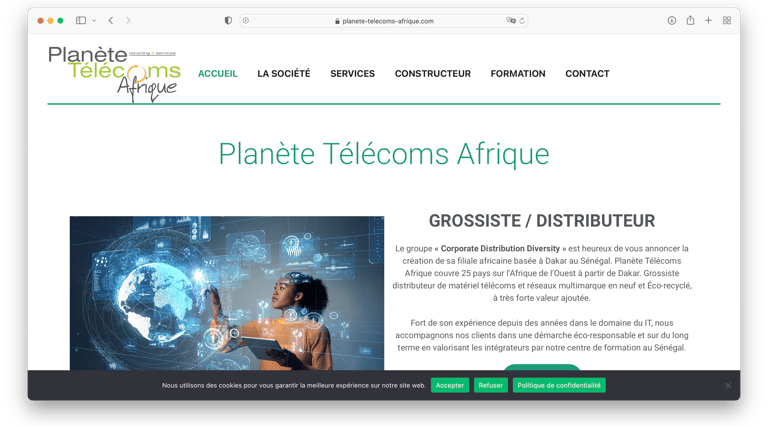 Home page of planete-telecom-afrique.com