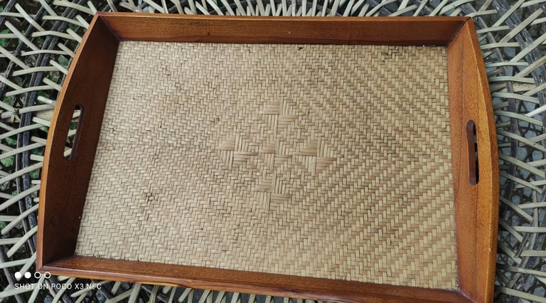 a wooden tray with a cross on it ceck it at Dharmajaya furniture
