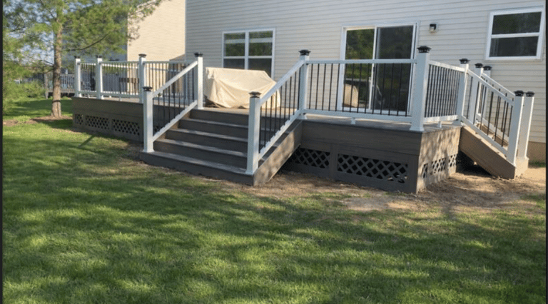 compost-deck-pvc-railings-led post-caps-by-paramoun exterior llc