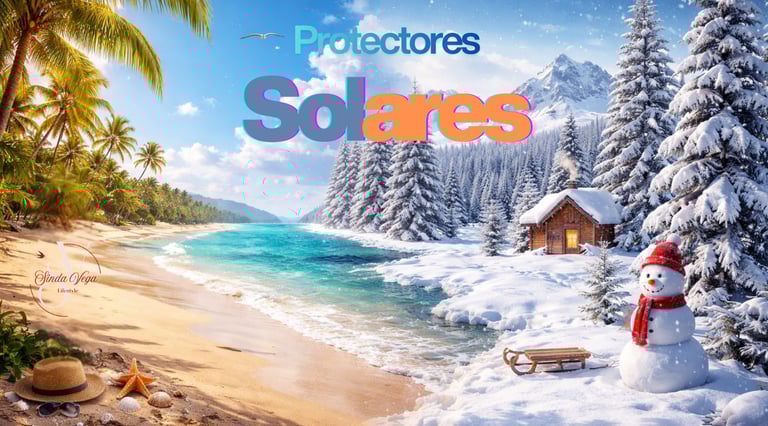 Protección solar inteligente. A la playa  y/o a la nieve.