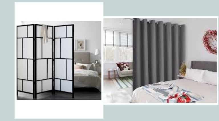 a room with a bed, a bed, and a window