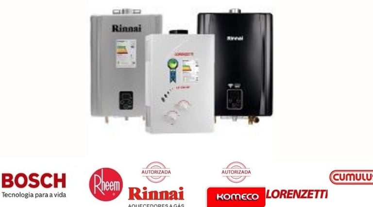 aquecedor rinnai lorenzetti komeco bosch rhemm kobe loja de aquecedores venda aquecedor de gás 