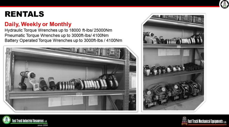 HYTORC UAE RENTALS | HYDRAULIC TORQUE WRENCHES RENTAL UAE | www.fasttrackindustrial.com