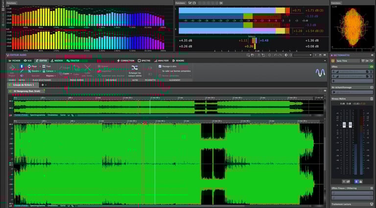 ecran de mastering du studio rosebirdstudio