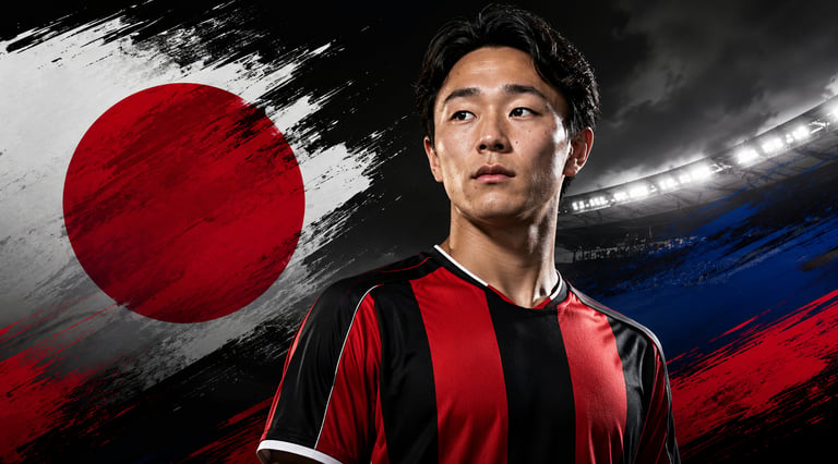 Illustration de Keita Kosugi, défenseur japonais évoluant à l'Eintracht Francfort