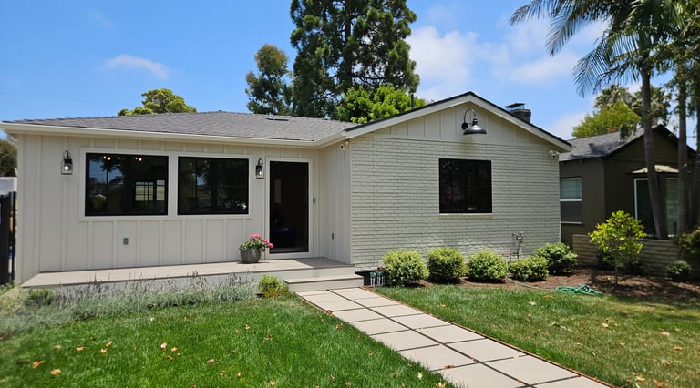 Completed residential electrical project for a newly remodeled single-family home