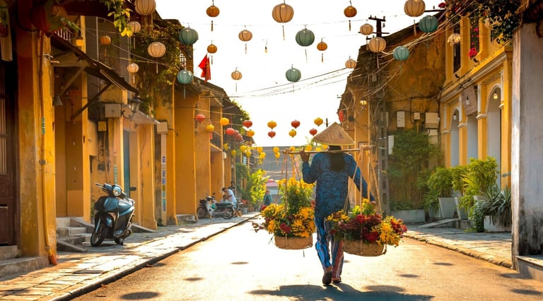 Ville de Hoi An dans le centre du Vietnam