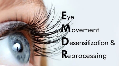 a woman's eye with the words eye movement
