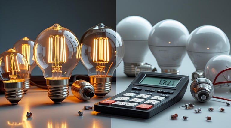 Calculateur économies ampoules LED - Comparaison consommation éclairage