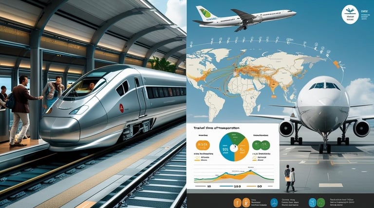 Calculateur transport avion vs train - Comparaison empreinte carbone
