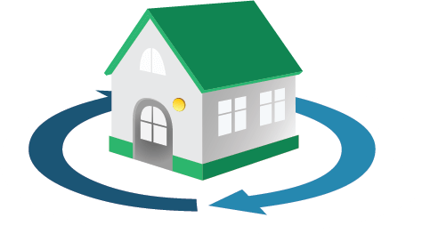 House illustration representing time management