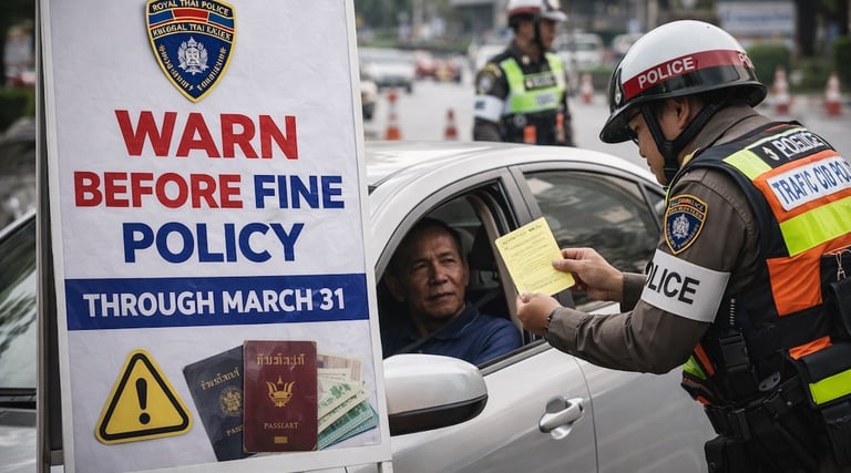 Thailand’s “Warn Before Fine” Traffic Policy