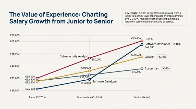 a graphing graphing of a chart of the average salary growth of a person