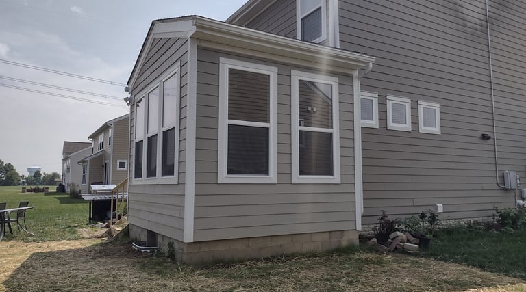 Enclosed seasonal room with windows and natural light in Columbus, Ohio