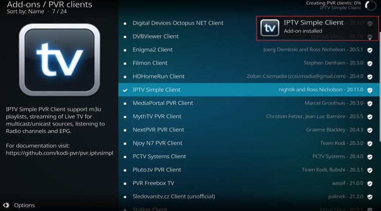 kodi pvr c simple client