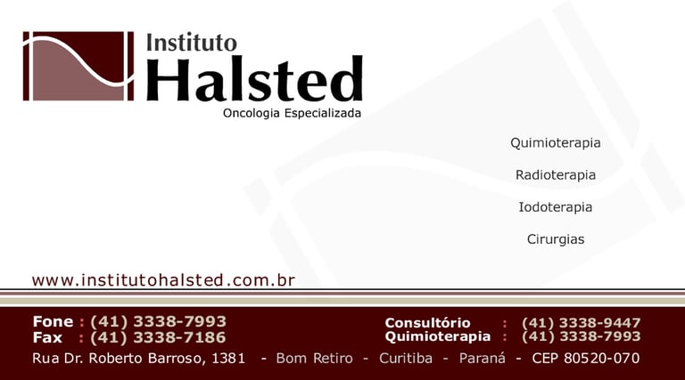 Design Gráfico de Cartão de Visita para instituto Halsted em Curitiba paraná