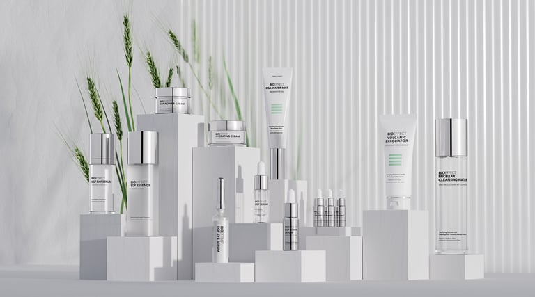 Eine Gruppe von Bioeffect-Produkten