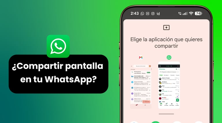 Compartir pantalla en WhatsApp.