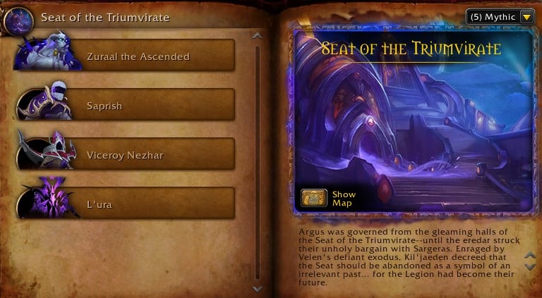 Seat of the Triumvirate, wow, midnight, wowprimer, midnight mythic season1