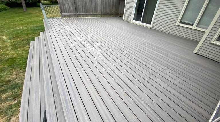 composite deck with trex decking by paramount exterior llc