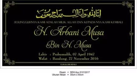 Nisan San Diego Hills Memorial Park untuk Muslim standar ukuran 30x60x6Cm