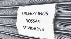 Imagem de comercio com atividades encerradas