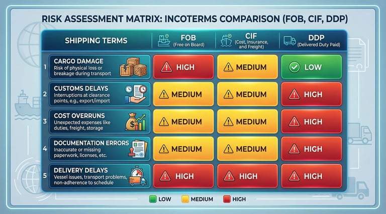 Shipping Terms Risk Matrix