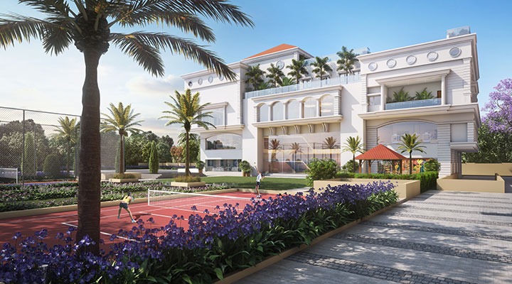 Indranush clubhouse with 20+ amenities and a rooftop swimming pool