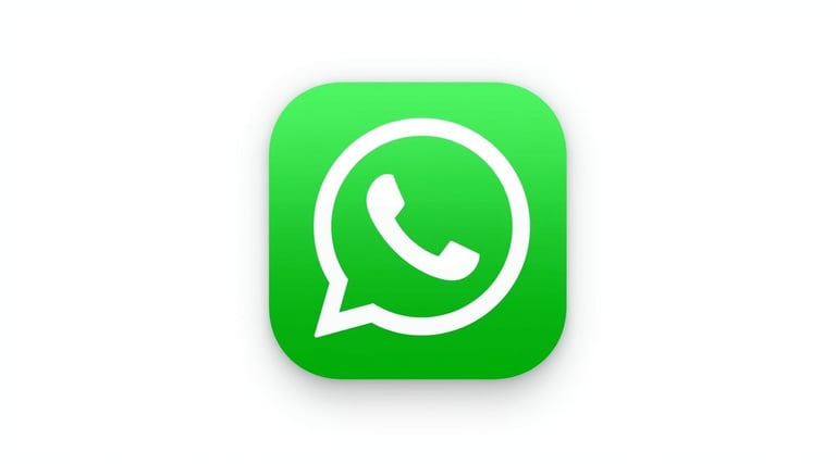 a green whatsapporter with a white background