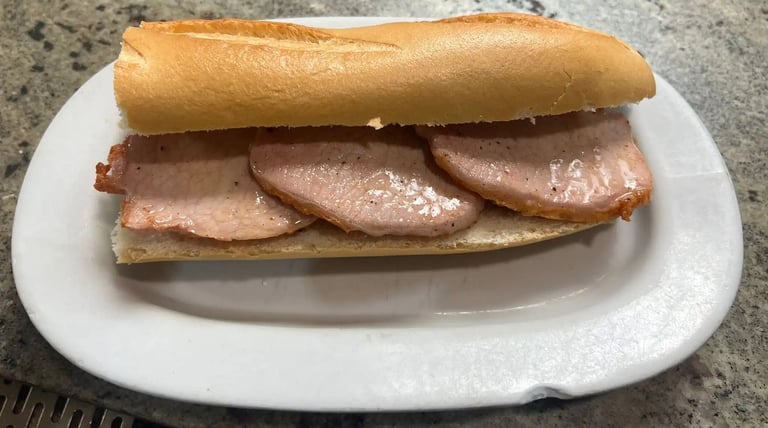 Montado de lomo a la plancha