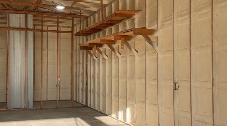 spray foam insulation barn in conroe, Texas