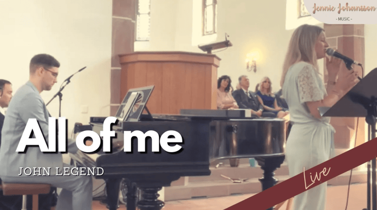 Jennie Johansson Music Youtube Cover All of me - John Legend